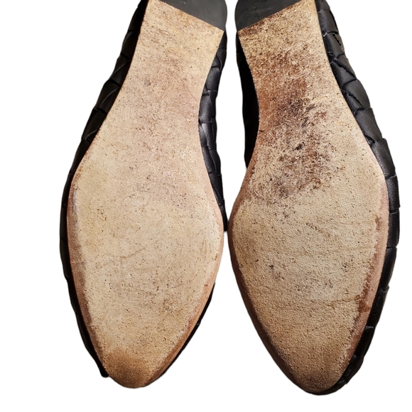 VERONICA BEARD WOVEN LEATHER LOAFERS SIZE 8.5, Black,EUC 2663 - Picture 9 of 12